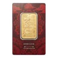 1 Oz Gold Pamp Good Luck Yellow Dragon Bar