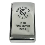 10 oz GoldSecure Silver Cast Bar 999.5