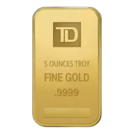 5 oz TD Bank Gold Bar