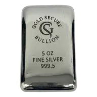 5 oz GoldSecure Silver Cast Bar 999.5