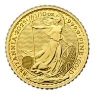 1/10 oz 2025 Britannia Gold Coin | The Royal Mint