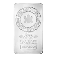 10 oz Royal Canadian Mint Silver Bar