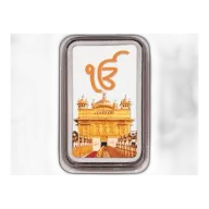 20 Gram Silver Colour Golden Temple Bar(Inc Assay Card)
