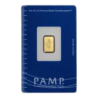1g Rose Gold Bar Swiss PAMP