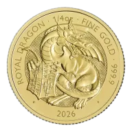 2026 Royal Tudor Beasts Royal Dragon 1/4oz Gold Coin