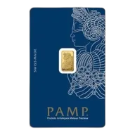 1 Gram Gold Bar - PAMP Suisse Lady Fortuna (In Assay Card)