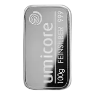 100g Silver Bar - Major Refineries, Pre-Owned (inc VAT)
