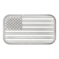 1oz Silver SilverTowne American Flag Bar