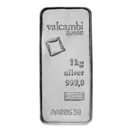 1kg Silver Bar - Valcambi