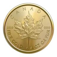 2025 1/4 oz Canadian Gold Maple Leaf - .9999 Fine Gold