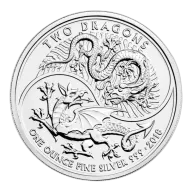 1 oz Two Dragons Silver Coin (2018)