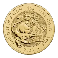 1 oz Tudor Beasts Queens Lion Gold Coin | 2026