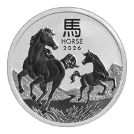 2026 5 oz Perth Mint Silver Horse (Lunar Series) BU