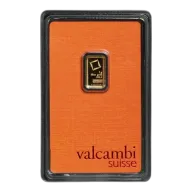 1 Gram Valcambi Suisse Gold Bar in Assay (.9999)