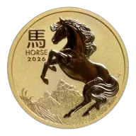 2026 1/2 oz Perth Mint Gold Horse (Lunar Series) BU