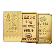 10 Gram Gold Bar (Random Brands, .9999, BU)