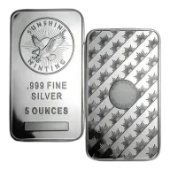 5 oz Sunshine Minting Silver Bar