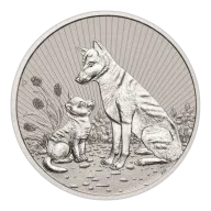 2 oz .999 Silver Austalian Mint Mother Dingo and Pup