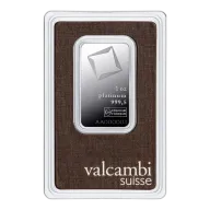 1 oz Platinum Bar | Valcambi