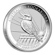 2020 $1 30th Anniversary 1oz Silver Kookaburra Bullion Round