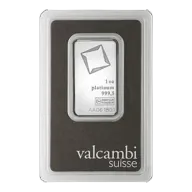1 oz Platinum Bar - Valcambi (with Assay)