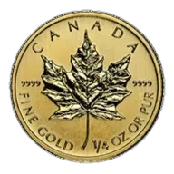 1/4 oz Canadian Gold Maple Leaf Coin (Random Year)