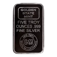 5 oz Golden State Mint Silver Bar
