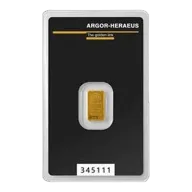 1 Gram Gold Bar - Argor Heraeus (with Assay)