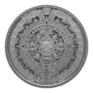 1/2 Oz Silver Round Aztec Calendar