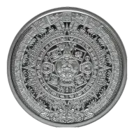 1/4 Oz Silver Round Aztec Calendar