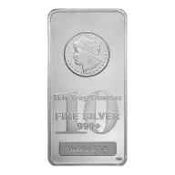10 Oz Silver Bar Morgan Highland Mint