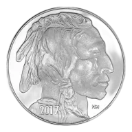 1 oz Highland Mint Buffalo Silver Round