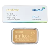Umicore 50g Gold Bar