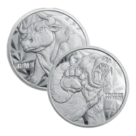 1 oz. Golden State Mint Silver Round Bull/Bear .999 Fine