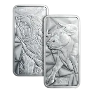 10 oz. Golden State Mint Silver Bar Bull/Bear - .999 Fine