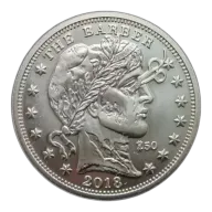 2018 Zombucks The Barber 1 oz silver