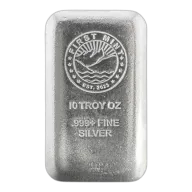 10 oz First Mint Cast Silver Bar
