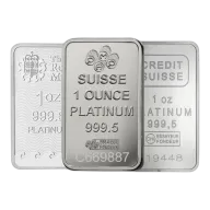 1 oz Platinum Bar Mint Varies