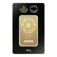 Royal Canadian Mint (RCM) Gold Bar, 50 gram .9999