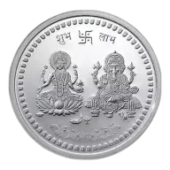 20 gram Lakshmi & Ganesha Silver Coin
