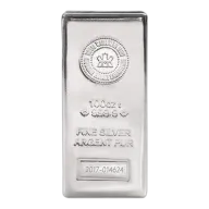 100 oz Silver Royal Canadian Mint Bar