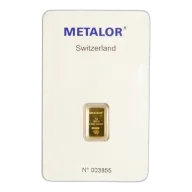 Metalor 1 Gram Gold Bar