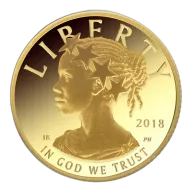 2018 1/10 oz American Liberty Gold Coin (Box & COA)