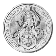 Royal Mint 2oz Silver Queen's Beast: Griffin of Edward - 2017