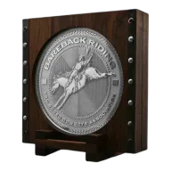 500 oz PRCA Bareback Riding Silver Round