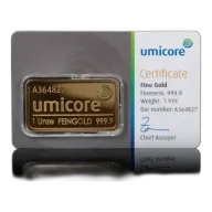 Umicore 1oz Stamped Gold Bar