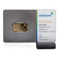 Umicore 5g Stamped Gold Bar