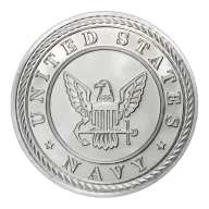 1 oz US Navy "Because of the Brave" Silver Round