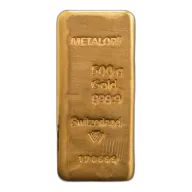 Metalor 500g Cast Gold Bar