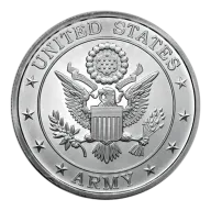 1 oz US Army "Because of the Brave" Silver Round